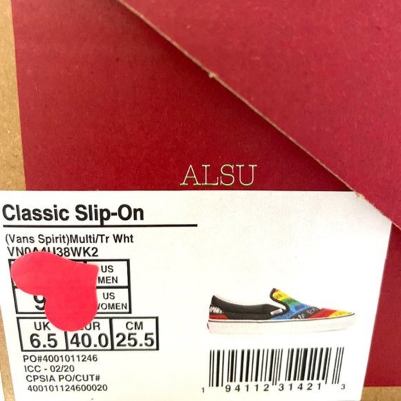 💖MEGA SALE💖VANS Classic Slip On Spirit Multi Canvas Men’s  9 10.5 VN0A4U38WK2 - Picture 2 of 10